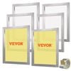 VEVOR Screen Printing Kit White 6 Pieces Aluminum Silk Frames with 160 Count Nylon Mesh