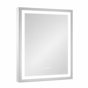 P&p Silver Led Bathroom Mirror Bluetooth Speaker Anti Fog Touch Wall Mounted