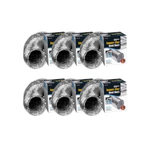 Deflecto 125mm x 3.6m Metallic Supurr Flexible Ducting - 6 Pack