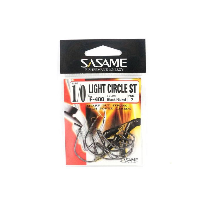 Sasame F400 Light Circle Short Shank Bait Fishing Hook 1/0