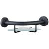 evekare Black Corner Shelf With Grab Rail