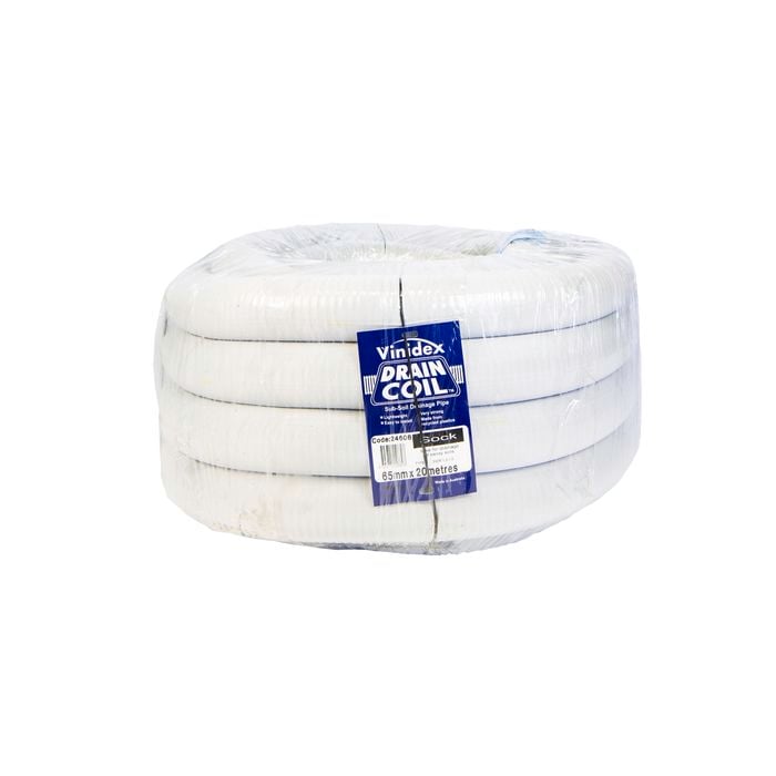 Vinidex 65mm x 20m Draincoil With Filter Sock