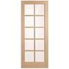 Corinthian 2340 x 920 x 40mm Entrance Door Blonde Oak Translucent Glass AWO40G
