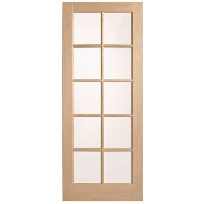Corinthian 2340 x 920 x 40mm Entrance Door Blonde Oak Translucent Glass AWO40G