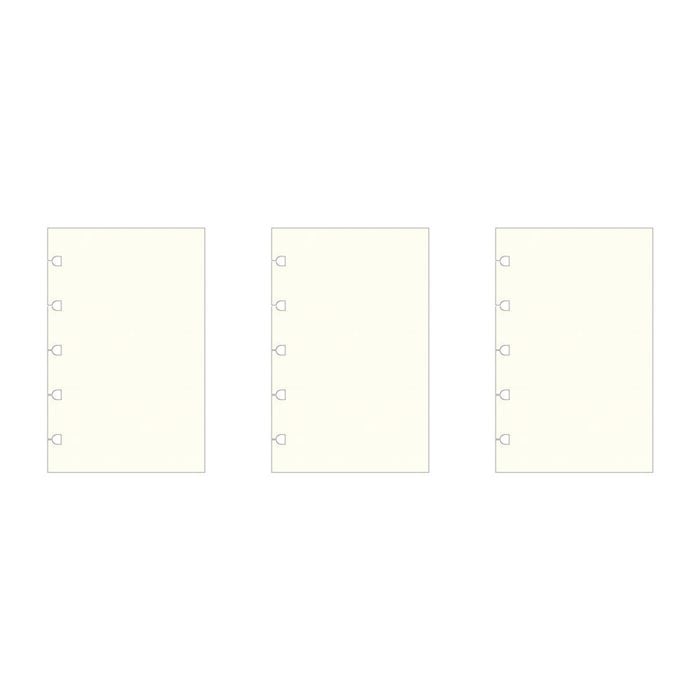 3x 60pc Filofax Pocket Notebook Paper Refill Coloured Stationery Pastel Plain