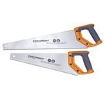 Craftright 2 Piece Hand Saw Set With Soft Grip Handles
