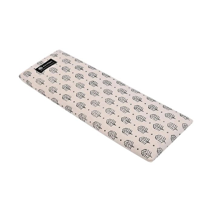 Zenvibes Cotton Heat Pillow – Floral Grace Block Print, Handcrafted & Artisan-Made – Lavender & Flaxseed Filling