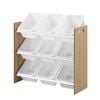 Oikiture Kids Toy Box Organiser 9 Bins Display Shelf Storage Rack Natural