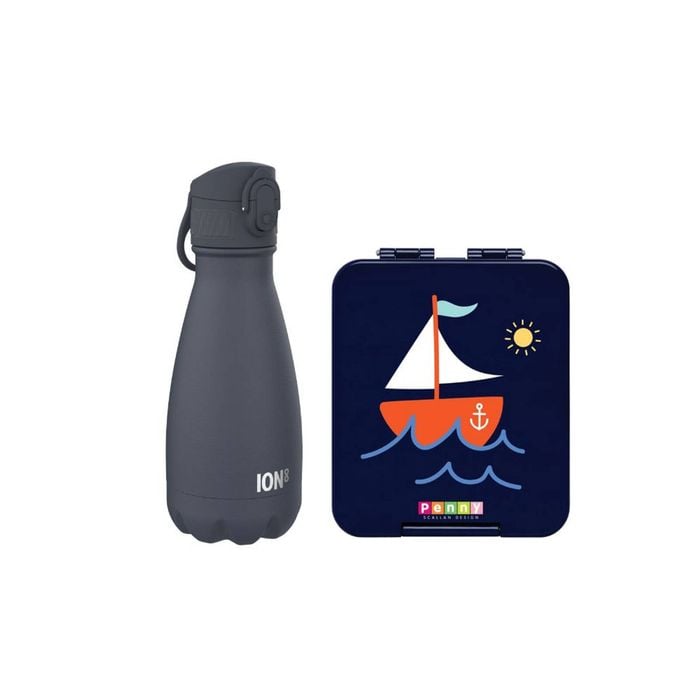 Penny Scallan Mini Bento Box + Bonus Ion8 Bottle - Anchors Away