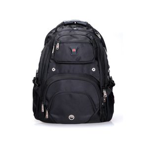 Swisswin Swiss waterproof 17 " laptop School Travel Backpack SW9903- Black