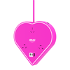 Arlec Tweenie Pink Heart 3 Outlet Fast Charging USB Powerboard