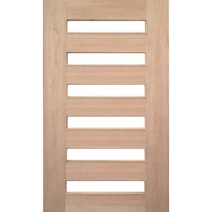 Woodcraft 2040 x 1200 x 40mm Entrance Door St Clair Clear Safety Glass SD17