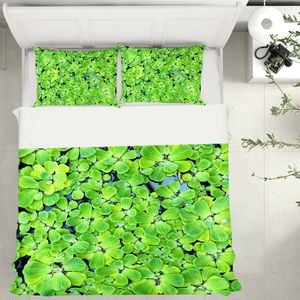 3D Green Clover 246 Bed Pillowcases Quilt Queen Size