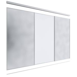 Lugna 2400 x 2701-3600mm 2 x Mirror 1 x Melamine 3 Door Combo Package