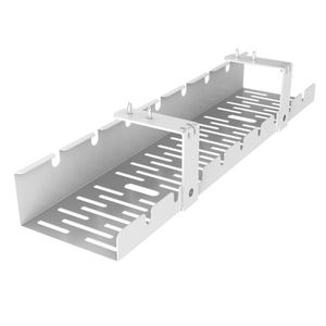 GKU Under Table Cable Management Basket Tray 800mm Long - White