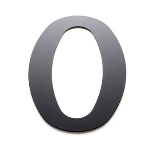 Sandleford 200mm Black Lorenzo House Number 0