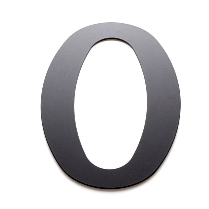 Sandleford 200mm Black Lorenzo House Number 0