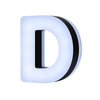 Lit Up 3D Led Letter D Illuminated Opal Acrylic 100mmHx92mmWx23mmD