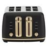 Morphy Richards Ascend Soft Gold 4 Slice Toaster Satin 28X31X21cm Black  - Soft Gold, Satin Black