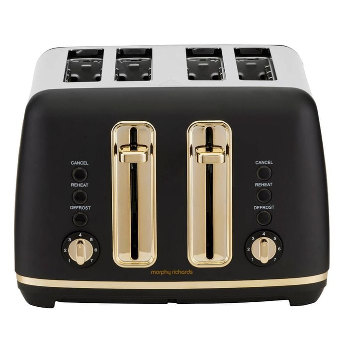 Morphy Richards Ascend Soft Gold 4 Slice Toaster Satin 28X31X21cm Black  - Soft Gold, Satin Black