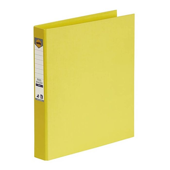 Marbig Polyethylene 2 D-ring Binder 25mm (A4) (Lemon)
