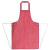 Whites Bib Apron Water Resistant Red/white Stripe Hospitality Kitchen Workwear