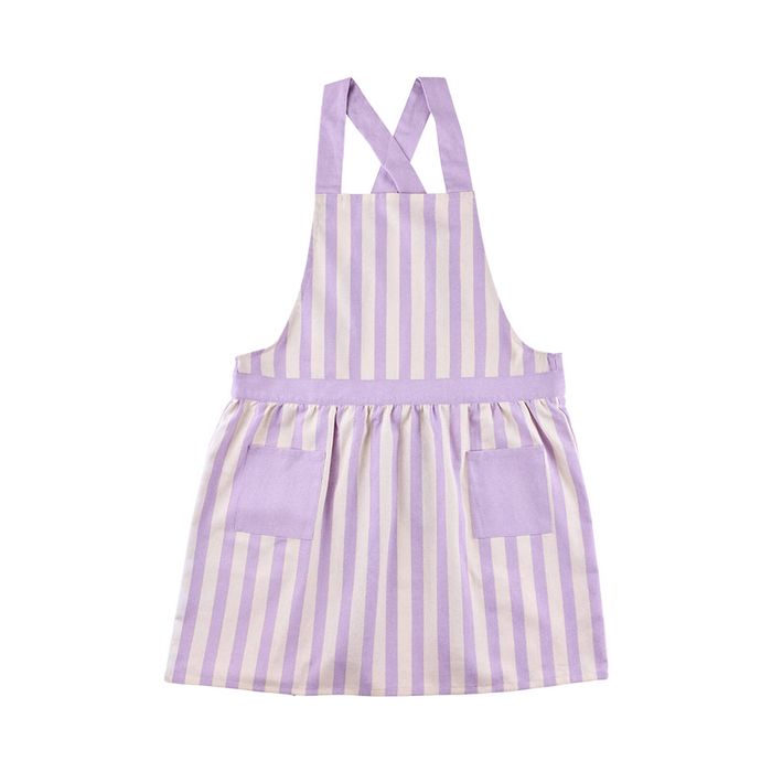 Alex Liddy Country Bloom Apron Lilac Stripe