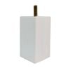 Adoored 53 x 53 x 100mm White Square Pine Furniture Leg