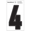 Sandleford Cut Out Numeral "4" 85mm Black Self Adhesive