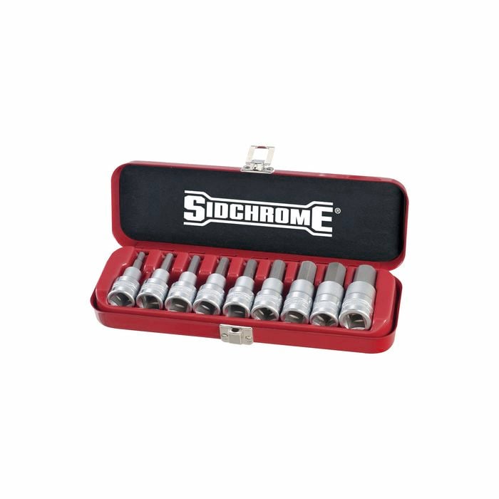 Sidchrome 1/2'' Drive In-Hex Socket - 9 Piece