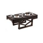 Pet Zone Black Adjustable Dog Feeder