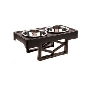 Pet Zone Black Adjustable Dog Feeder