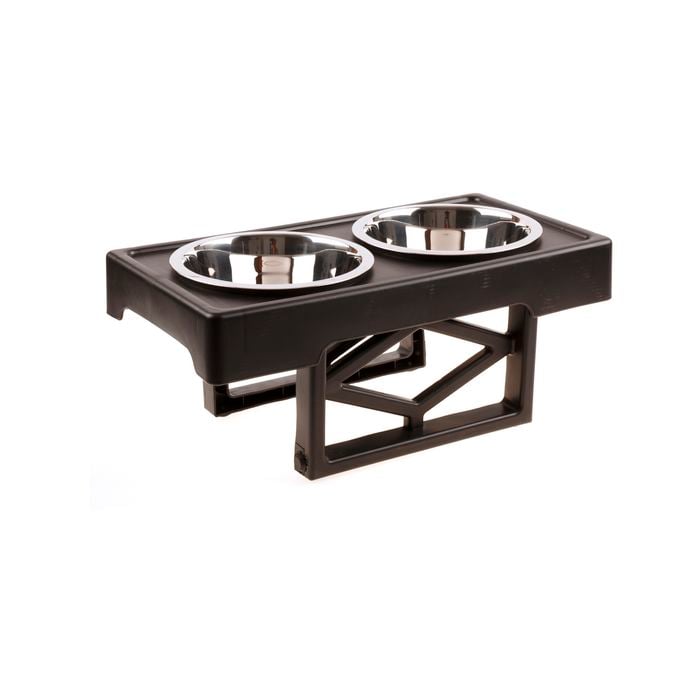 Pet Zone Black Adjustable Dog Feeder