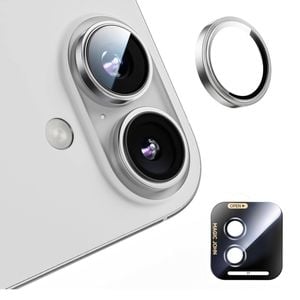 Metal Camera Lens Glass Individual Eagle Protector Cover - For Apple iPhone 17 (Silver)