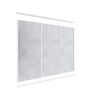 Lugna 2100 x 1800-2700mm Triple Mirror Wardrobe Sliding Door Custom Package