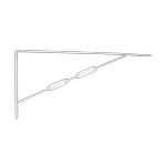 Carinya 600 x 300 x 40mm White Heavy Duty Twisted Stayed Bracket