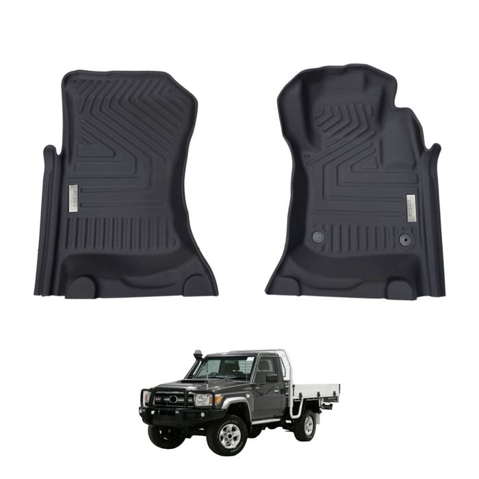 AUSGO Car Floor Mats for Toyota LandCruiser 79 Series LC79 Single Cab 2016-Onwards All-Weather Floor Liners