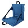 Catzon Portable Seat Cushion with Backrest Foldable for Camping-Blue