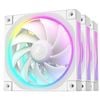 Deepcool Fl12 3in1 Wh (3-pack) 120mm Unique Argb Fans, Low Noise, 4-pin Pwm, Fluid Dynamic Bearing, Addressable Rgb Led
