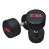 2 Pack of 37.5kg Commercial Grade Rubber Coated Dumbbell Hand Weight Total 75kg