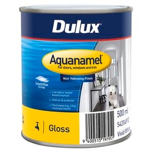 Dulux 500ml  Vivid White Aquanamel Gloss Interior Exterior Paint