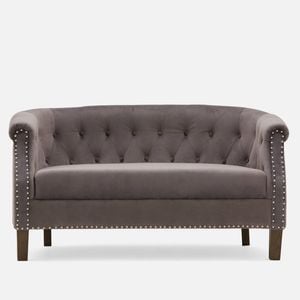 Judy Velvet Sofa - Grey