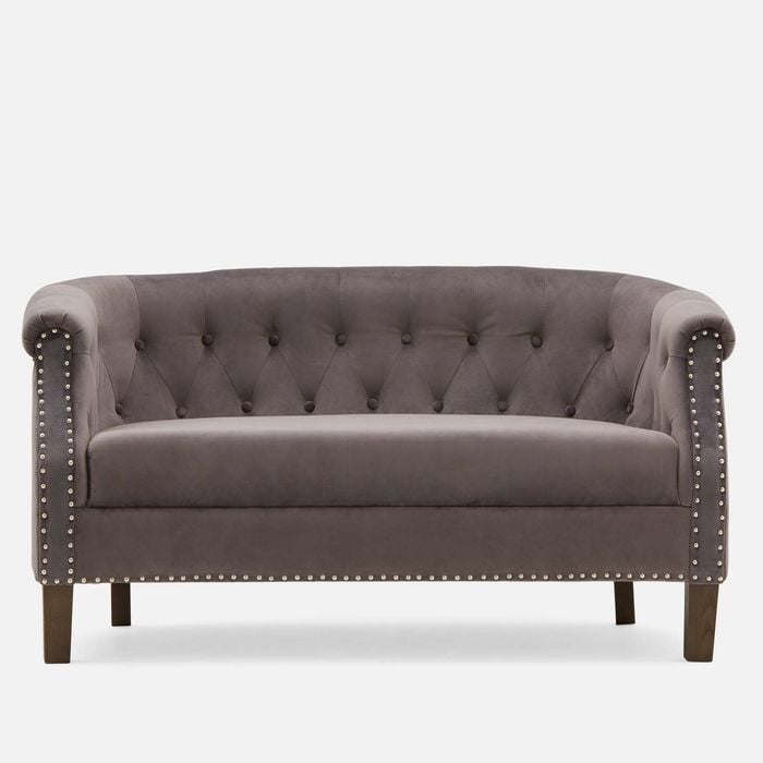 Judy Velvet Sofa - Grey