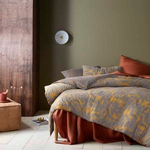 Accessorize Bedroom Collection King Clove Washed Cotton Printed Quilt Cover Set
