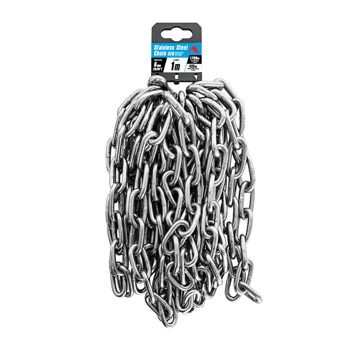 Pinnacle 6mm 15/64" x 1m Stainless Steel Chain