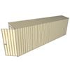 Build-a-Shed 0.8 x 6 x 2m Single Hinged Door Skillion Shed - Cream