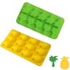 Catzon 2 Pcs Tree & Pineapple Ice Cube Trays Silicone for Chocolate Candy
