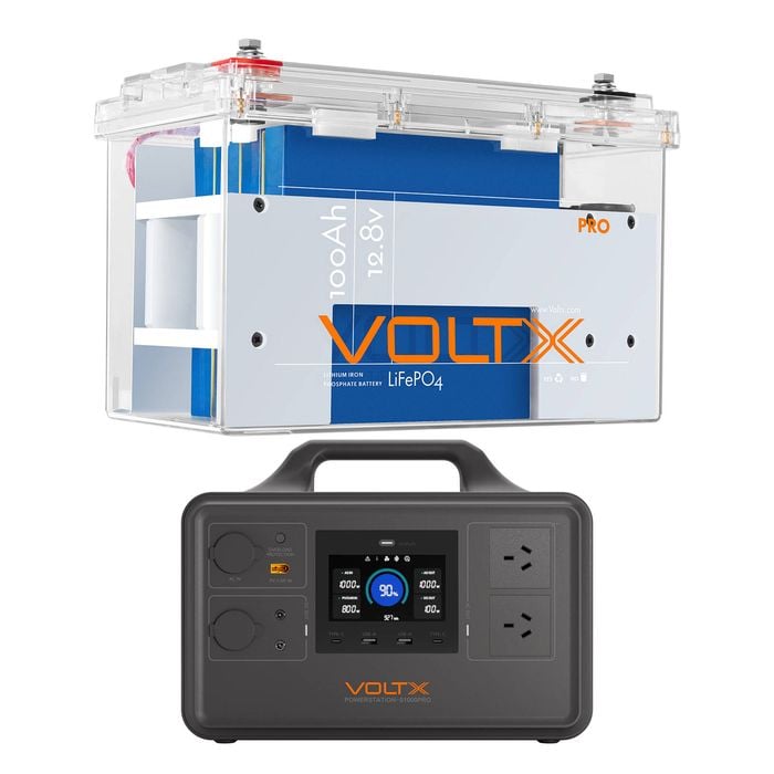 Voltx 1800w Portable Power Station + 12v 100ah Lithium Battery – Camping, Rv & Emergency Power