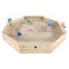 Plum Play AU Giant Octagonal Wooden Sandpit Large Outdoor Sandbox for Kids