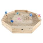 Plum Play AU Giant Octagonal Wooden Sandpit Large Outdoor Sandbox for Kids